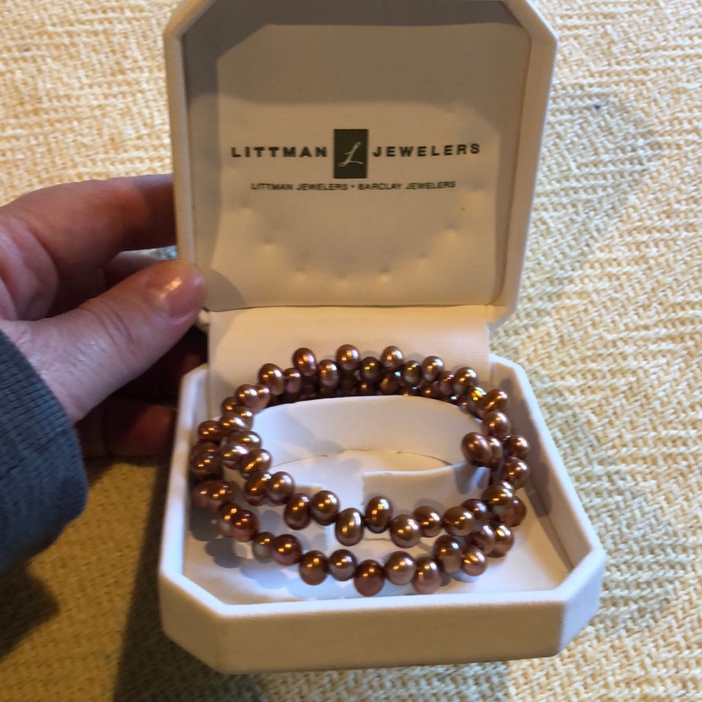 Rose gold beaded bracelet